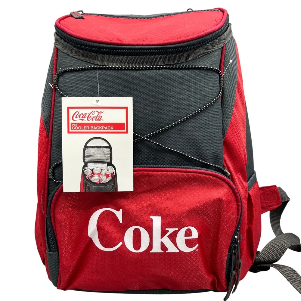 Coca-Cola Picnic‎ Time Cooler Backpack Unisex Insulated Red Gray Outdoor Picnic